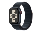 Apple Watch SE (GPS + Cellular) - 2nd generation - 40 mm - midnight aluminium - smart watch with sport loop - woven nylon - midnight - wrist size: 130-200 mm - 32 GB - Wi-Fi, LTE, Bluetooth - 4G - 27.8 g