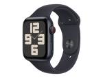 Apple Watch SE (GPS + Cellular) - 2nd generation - 44 mm - midnight aluminium - smart watch with sport band - fluoroelastomer - midnight - band size: S/M - 32 GB - Wi-Fi, LTE, Bluetooth - 4G - 33 g