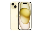 Apple iPhone 15 - 5G smartphone - dual-SIM / Internal Memory 128 GB - OLED display - 6.1" - 2556 x 1179 pixels - 2x rear cameras 48 MP, 12 MP - front camera 12 MP - yellow