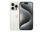 Apple iPhone 15 Pro - 5G smartphone - dual-SIM / Internal Memory 128 GB - OLED display - 6.1" - 2556 x 1179 pixels (120 Hz) - 3x rear cameras 48 MP, 12 MP, 12 MP - front camera 12 MP - white titanium