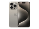 Apple iPhone 15 Pro - 5G smartphone - dual-SIM / Internal Memory 128 GB - OLED display - 6.1" - 2556 x 1179 pixels (120 Hz) - 3x rear cameras 48 MP, 12 MP, 12 MP - front camera 12 MP - natural titanium