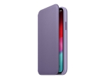 Apple Smart - Flip cover for mobile phone - leather - lilac - for iPhone XS