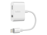Belkin 3.5 mm Audio + Charge RockStar - Lightning to headphone jack / charging adapter - Lightning / audio