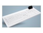 Active Key SmartKey AK-C8200F - keyboard - hygiene, with integrated smartcard reader - QWERTY - UK - black / white