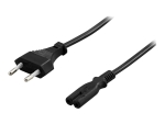 DELTACO DEL-109A - power cable - Europlug to IEC 60320 C7 - 2 m