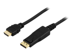 DELTACO DP-3010 - adapter cable - DisplayPort / HDMI - 1 m