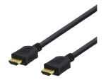 DELTACO HDMI-1020D - HDMI cable with Ethernet - 2 m