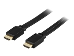 DELTACO HDMI-1020F - HDMI with Ethernet cable - 2 m