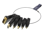 DELTACO Office HDMI adapter ring - video adapter kit - DisplayPort / HDMI / DVI / USB
