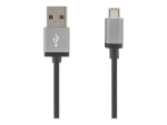 DELTACO MICRO-110F - USB cable - USB to Micro-USB Type B - 1 m