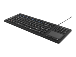 DELTACO TB-502 - keyboard - with touchpad - Pan Nordic - black