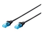 DIGITUS Professional patch cable - 1 m - black