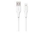 eSTUFF INFINITE - Lightning cable - USB male to Lightning male - 1 m - MFI Certified - white - 100% recycled plastic