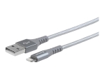 eSTUFF - Lightning cable - Lightning male to USB male - 2 m - grey - for Apple iPad/iPhone/iPod (Lightning)