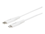 eSTUFF - Lightning cable - Lightning male to 24 pin USB-C male - 1 m - white - Power Delivery support - for Apple iPad/iPhone/iPod (Lightning)