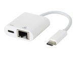 eSTUFF - Network adapter - USB-C - Gigabit Ethernet - white