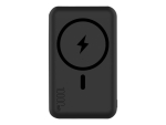 eSTUFF - Power bank - 10000 mAh - 3 A - PD, QC 3.0 - 2 output connectors (USB Type A, magnetic, USB-C) - black