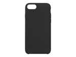 eSTUFF - Case for mobile phone - silicone - silk touch black - for Apple iPhone 7, 8