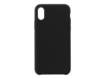eSTUFF - Case for mobile phone - silicone - silk touch black - for Apple iPhone X