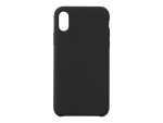 eSTUFF - Case for mobile phone - silicone - silk touch grey - for Apple iPhone X