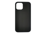 eSTUFF Silicone Case - Back cover for mobile phone - silicone - black - for Apple iPhone 12, 12 Pro