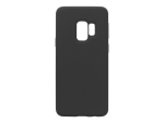 eSTUFF - Back cover for mobile phone - silicone - black - for Samsung Galaxy S9