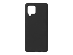 eSTUFF - Back cover for mobile phone - silicone - black - for Samsung Galaxy A42 5G