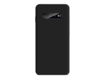 eSTUFF - Back cover for mobile phone - silicone - black - for Samsung Galaxy S10+