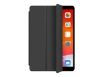 eSTUFF - Screen cover for tablet - polyurethane leather, thermoplastic polyurethane (TPU) - black - 9.7" - for Apple iPad Air 2