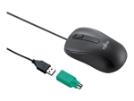 Fujitsu M530 - mouse - PS/2, USB - black