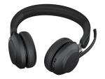 Jabra Evolve2 65 UC Stereo - Headset - on-ear - Bluetooth - wireless - USB-C - noise isolating - black - with charging stand