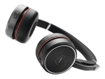 Jabra Evolve 75 UC Stereo - Headset - on-ear - Bluetooth - wireless - active noise cancelling - USB