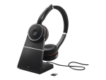 Jabra Evolve 75+ UC Stereo - Headset - on-ear - Bluetooth - wireless - active noise cancelling - USB