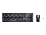 Kensington Pro Fit Low-Profile Desktop Set - keyboard and mouse set - Spanish - black