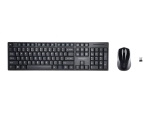 Kensington Pro Fit Low-Profile Desktop Set - keyboard and mouse set - French - black Input Device