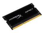 HyperX Impact Black Series - DDR3L - module - 4 GB - SO-DIMM 204-pin - 1600 MHz / PC3L-12800 - unbuffered