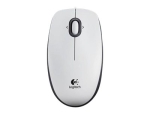Logitech B100 - mouse - USB - white