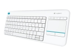 Logitech Wireless Touch Keyboard K400 Plus - keyboard - Nordic - white