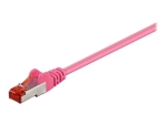 MicroConnect network cable - 15 m - pink
