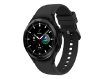 Samsung Galaxy Watch4 Classic - 46 mm - black - smart watch with ridge sport band - fluoroelastomer - black - display 1.4" - 16 GB - NFC, Wi-Fi, Bluetooth - 4G - 52 g