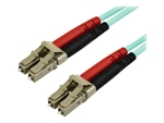 StarTech.com 10 m OM4 LC to LC Multimode Duplex Fiber Optic Patch Cable- Aqua - 50/125 - Fiber Optic Cable - 40/100Gb - LSZH (450FBLCLC10) - patch cable - 10 m - aqua