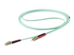 StarTech.com 7 m OM4 LC to LC Multimode Duplex Fiber Optic Patch Cable - Aqua - 50/125 - Fiber Optic Cable - 40/100Gb - LSZH (450FBLCLC7) - patch cable - 7 m - aqua