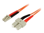 StarTech.com 1m Fiber Optic Cable - Multimode Duplex 50/125 - LSZH - LC/SC - OM2 - LC to SC Fiber Patch Cable (50FIBLCSC1) - network cable - 1 m