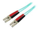 StarTech.com 15m OM3 LC to LC Multimode Duplex Fiber Optic Patch Cable - Aqua - 50/125 - LSZH Fiber Optic Cable - 10Gb (A50FBLCLC15) - patch cable - 15 m - aqua