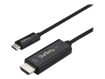 StarTech.com 3ft (1m) USB C to HDMI Cable, 4K 60Hz USB Type C to HDMI 2.0 Video Adapter Cable, Thunderbolt 3 Compatible, Laptop to HDMI Monitor/Display, DP 1.2 Alt Mode HBR2 Cable, Black - 4K USB-C Video Cable (CDP2HD1MBNL) - adapter cable - HDMI / USB - 