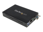 StarTech.com 1000 Mbps Gigabit Single-Mode Copper to Fiber Media Converter - Ethernet (1000Base-T) to LC Fiber Converter (ET1000S40LC2) - fibre media converter - GigE