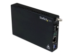 StarTech.com Gigabit Ethernet Fiber Media Converter with Open SFP Slot - Fiber to Ethernet Converter - Gigabit Ethernet Media Converter (ET91000SFP2) - fibre media converter - 100Mb LAN, GigE