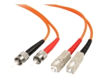 StarTech.com 3m Fiber Optic Cable - Multimode Duplex 62.5/125 - LSZH - ST/SC - OM1 - ST to SC Fiber Patch Cable (FIBSTSC3) - network cable - 3 m
