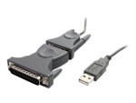 StarTech.com USB to Serial Adapter - 3 ft / 1m - with DB9 to DB25 Pin Adapter - Prolific PL-2303 - USB to RS232 Adapter Cable (ICUSB232DB25) - serial adapter - USB 2.0