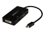 StarTech.com 3 in 1 Mini DisplayPort Adapter - 1080p - Mini DP / Thunderbolt to HDMI / VGA / DVI Splitter for Your Monitor (MDP2VGDVHD) - adapter - Mini DisplayPort / HDMI / DVI / VGA - 27 cm